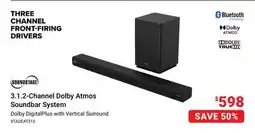 Visions Electronics 3.1.2-Channel Dolby Atmos Soundbar System offer