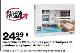 Michaels Ensemble de 29 fournitures pour techniques de peinture acrylique d'Artist's Loft offer