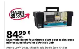 Michaels Ensemble de 90 fournitures d'art pour techniques mixtes avec chevalet d'Artist's Loft offer