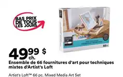 Michaels Ensemble de 66 fournitures d'art pour techniques mixtes d'Artist's Loft offer