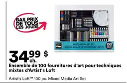 Michaels Ensemble de 100 fournitures d'art pour techniques mixtes d'Artist's Loft offer