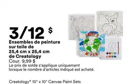 Michaels Ensembles de peinture sur toile de 25,4 cm x 25,4 cm de Creatology offer