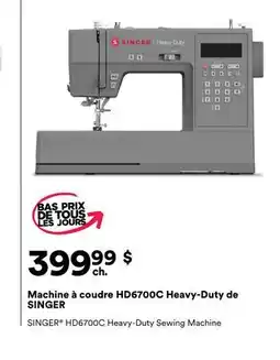 Michaels Machine à coudre HD6700C Heavy-Duty de SINGER offer