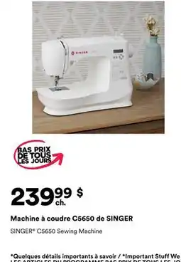 Michaels Machine à coudre C5650 de SINGER offer