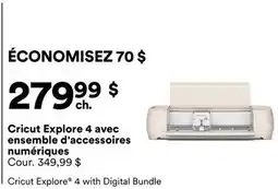 Michaels Cricut Explore 4 avec ensemble d'accessoires numériques offer