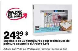 Michaels Ensemble de 39 fournitures pour techniques de peinture aquarelle d'Artist's Loft offer