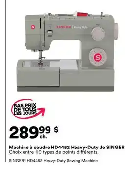 Michaels Machine à coudre HD4452 Heavy-Duty de SINGER offer