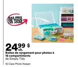 Michaels Boîtes de rangement pour photos à 16 compartiments de Simply Tidy offer