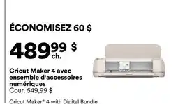 Michaels Cricut Maker 4 avec ensemble d'accessoires numériques offer