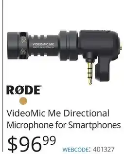 Vistek VideoMic Me Directional Microphone for Smartphones offer