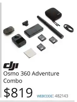 Vistek Osmo 360 Adventure Combo offer