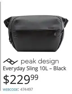 Vistek Peak Design Everyday Sling 10L – Black offer