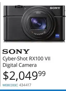 Vistek Sony Cyber-Shot RX100 VII Digital Camera offer