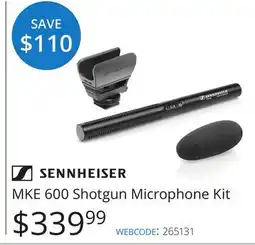 Vistek MKE 600 Shotgun Microphone Kit offer
