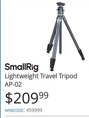 Vistek SmallRig Lightweight Travel Tripod AP-02 offer