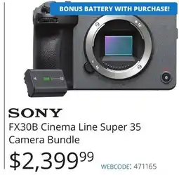 Vistek FX30B Cinema Line Super 35 Camera Bundle offer
