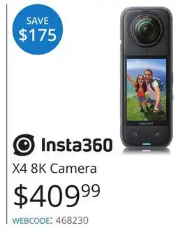 Vistek Insta360 X4 8K Camera offer