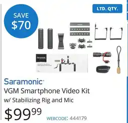 Vistek VGM Smartphone Video Kit w/Stabilizing Rig and Mic offer