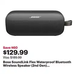 Best Buy Bose SoundLink Flex Waterproof Bluetooth Wireless Speaker (2nd Gen) - Black offer