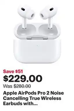 Best Buy Apple AirPods Pro 2 Noise Cancelling True Wireless Earbuds with USB-C MagSafe Charging Case offer