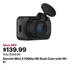 Best Buy Garmin Mini 3 1080p HD Dash Cam with Wi-Fi offer