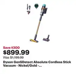 Best Buy Dyson Gen5Detect Absolute Cordless Stick Vacuum - Nickel/Gold - Exclusive Retail Partner offer