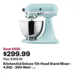 Best Buy KitchenAid Deluxe Tilt-Head Stand Mixer - 4.5Qt - 300-Watt - Mineral Water Blue - Only at Best Buy offer