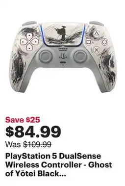 Best Buy PlayStation 5 DualSense Wireless Controller - Ghost of Yōtei Black Limited Edition offer