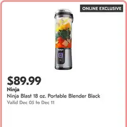 Shoppers Drug Mart Ninja Blast 18 oz. Portable Blender Black offer