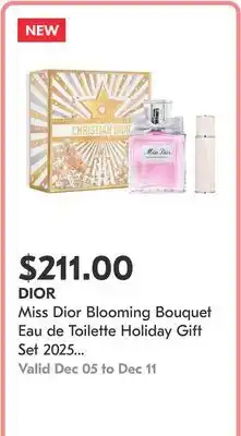 Shoppers Drug Mart Miss Dior Blooming Bouquet Eau de Toilette Holiday Gift Set 2025 Edition offer