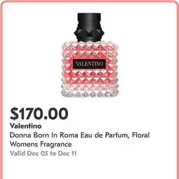 Shoppers Drug Mart Donna Born In Roma Eau de Parfum, Floral Womens Fragrance offer