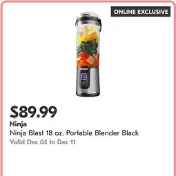 Pharmaprix Ninja Blast 18 oz. Portable Blender Black offer