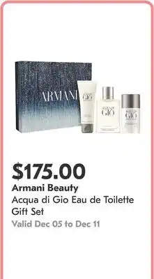 Pharmaprix Acqua di Gio Eau de Toilette Gift Set offer