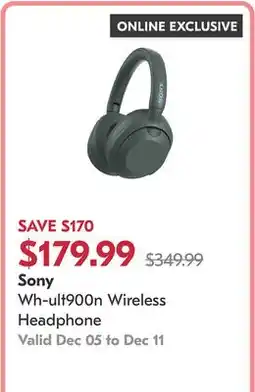 Pharmaprix Wh-ult900n Wireless Headphone offer