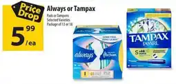 Co-op Always or Tampax offer