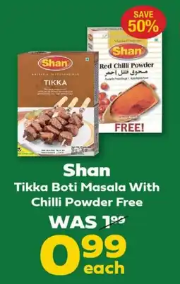 Iqbal Foods Shan Tikka Boti Masala With Chilli Powder Free offer