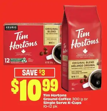 Tim Hortons Ground Coffee or Single Serve K-Cups