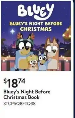 Walmart Bluey's Night Before Christmas Book offer