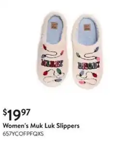 Walmart Women's Muk Luk Slippers offer