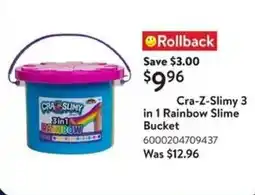 Walmart Cra-Z-Slimy 3 in 1 Rainbow Slime Bucket offer