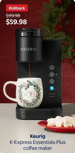 Walmart Keurig K-Express Essentials Plus coffee maker offer