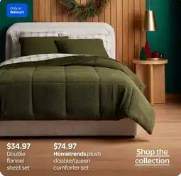 Walmart Double flannel sheet set offer