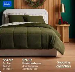Walmart Hometrends plush double/ queen comforter set offer