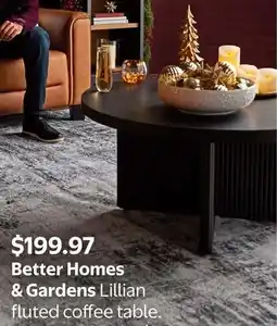 Walmart Better Homes & Gardens Lillian fluted coffee table offer