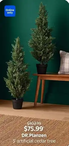Walmart DR. Planzen artificial cedar tree offer
