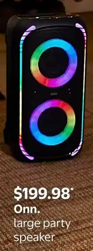 Walmart Onn large party speaker offer