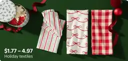 Walmart Holiday textiles offer