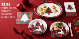 Walmart Paper plates, napkins or plastic tablecloths offer