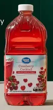 Walmart Great Value cranberry cocktail offer