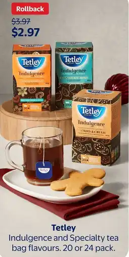 Walmart Tetley Indulgence and Specialty tea bag flavours offer